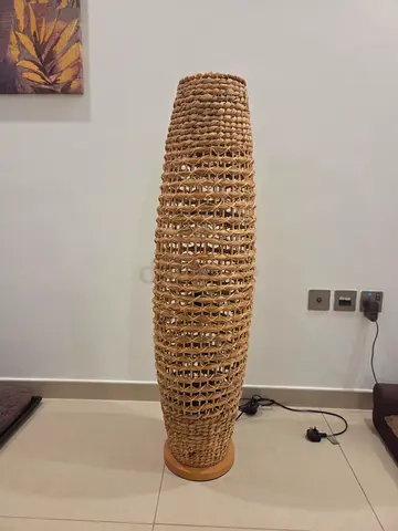 Tall Woven Rattan Floor Lamp Shade / Decorative Lantern Base