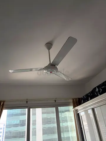 White 3-Blade Ceiling Fan - Good Working Condition