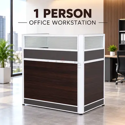 1 Person Office Workstation – Office Table with Privacy Panels
