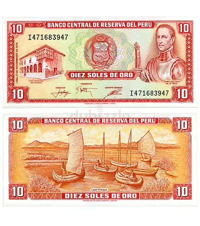 Banknote Peru 🇵🇪 10 Soles de Oro
