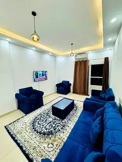 Furnished 1-bedroom apartment for monthly rent on the Ajman Corniche | Stylish and tidy furnishing |