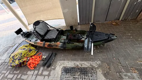 Single Sit-on-Top Fishing Kayak with Accessories - Camouflage