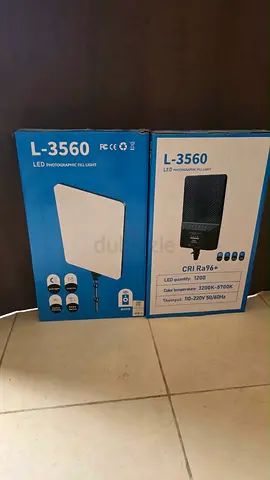 Two L-3560 LED Photographic Fill Lights (Panel + 4 pcs stand)