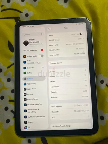 iPad mini (6th generation) 64gb space grey color