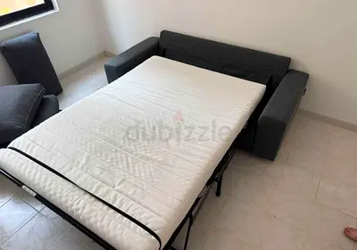 As Perfect Condition IKEA vimle two seater sofa bed With Mattresses dark grey Color