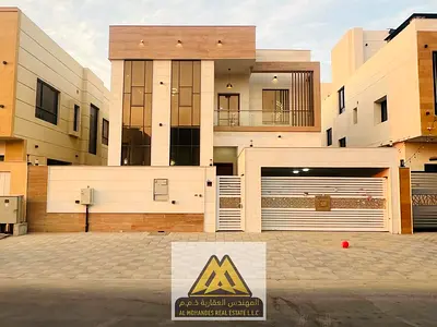 فيلا فاخره للايجار السنوي/5 غرف ماستر/مساحات كبيره/بمنطقة الياسمين قريب حديقه الحميديه وطريق محمد بن زايد