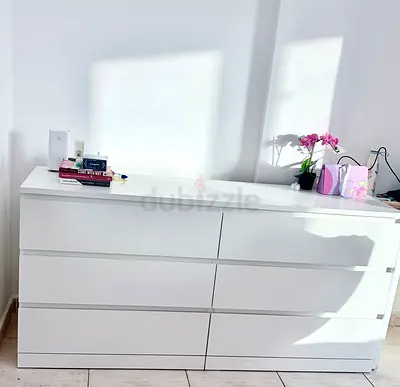 IKEA MALM 6-Drawer Chest White – Like New – AED 275