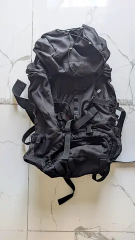 Black Large Hiking Backpack - Durable, lightly Used 55L