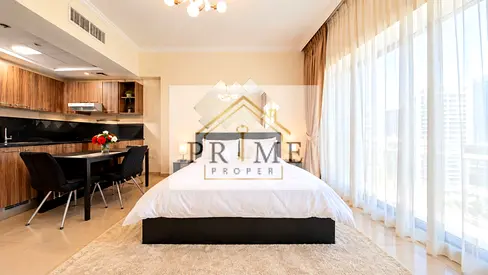 Spacious, Newly Furnished Studio Apartment for Rent in Burj Al Nujoom