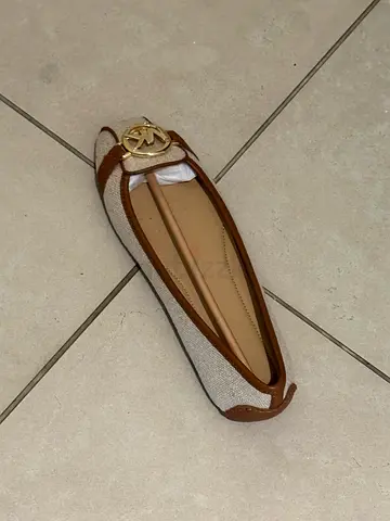 Michael Kors Brown & Beige Logo Ballet Flats - Brand New - Size US 8M