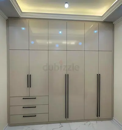 wardrobe with drawers and long handles