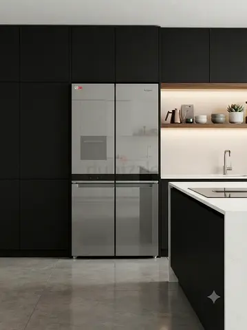 Whirlpool 4-Door Side-by-Side Fridge Freezer – Digital Display & Clock | Premium Refrigerator