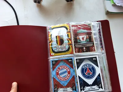 Panini/Topps Football Club Sticker/Card Collection in Binder - UEFA Clubs