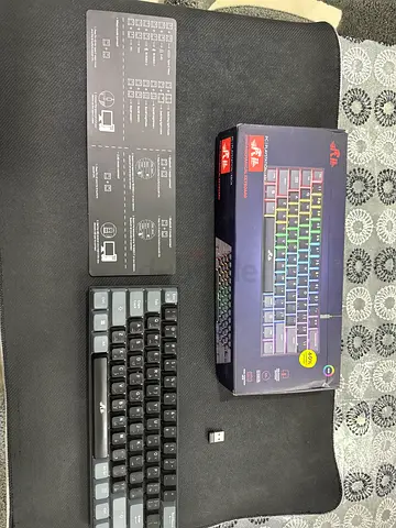 Compact Wireless Mechanical Keyboard (RGB) with USB Dongle - Good Condition