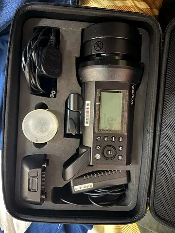 Godox AD400 PRO Outdoor Flash/Strobe with Case and Accessories.