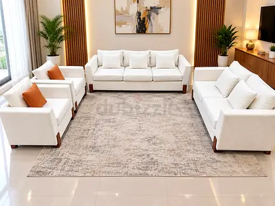 Light beige modern living room rug - 250x350 cm (approx) in good condition