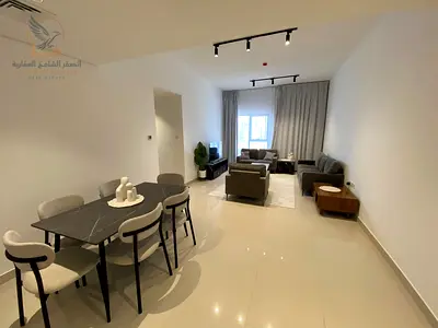 Enjoy living in a high-end, fully furnished two-bedroom apartment with a living room, located directly on Khalifa Street next to the Gulfa Bridge with