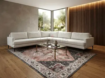 West Elm Corner Sofa Beige