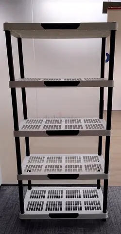 5-Tier Plastic Storage Shelf / Utility Rack - Good Condition