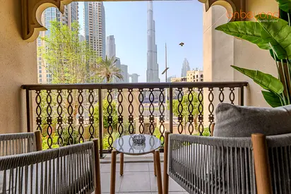 Fully Upgraded & Furnished | Zaafaran 3 | 2BR Full Burj Khalifa View | Old Town Dubai |