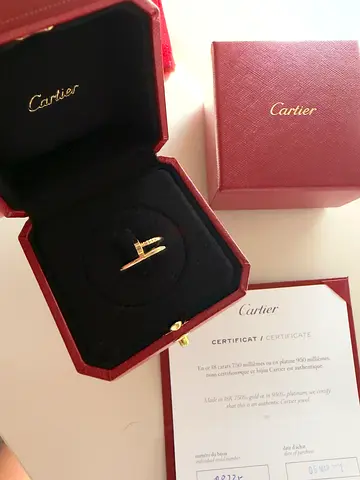 Cartier Juste un Clou 18K Gold Ring and Earrings with Box and Certificate