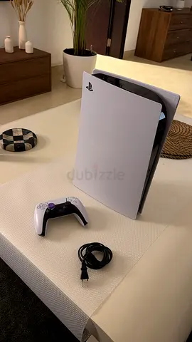 Sony PlayStation 5 Console with DualSense Controller and Power Cable - Good Condition