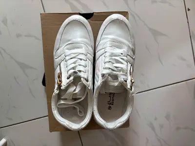 Redtag White Sneakers with Side Zipper