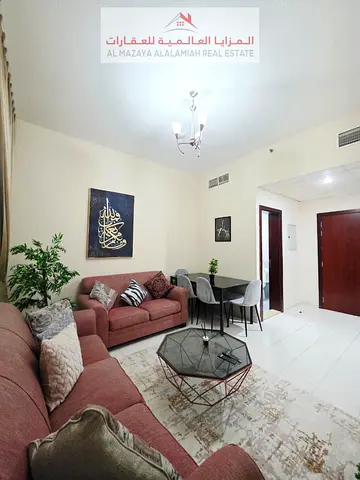Fully Furnished 2 bedrooms apartment and hall – Sharjah, Al Qasimiah - Includes INTERNET & PARKING