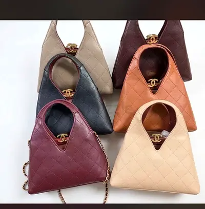 Chanel Quilted Triangle Chain Handbags - Assorted Colors
