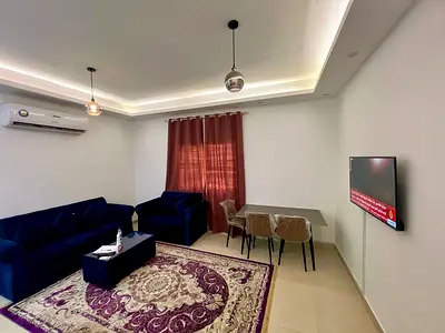 Furnished 1BHK apartment for monthly rent on the Ajman Corniche – Al Nakhil 2 area | Stylish and tidy furnishing | Bills and internet included.