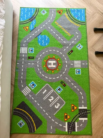 Kids play road rug, 100x133 cm