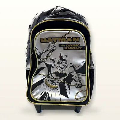 Batman Kids Trolley Backpack with Wheels - New