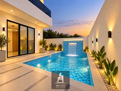 فيلامودرن مع مسبح بسعرمميزللبيع تملك حر تصمييم فلل دبى على شارع 311 مباشرمن المالك .