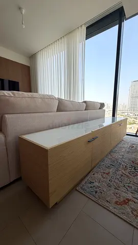 Low wooden TV console / coffee table - good condition
