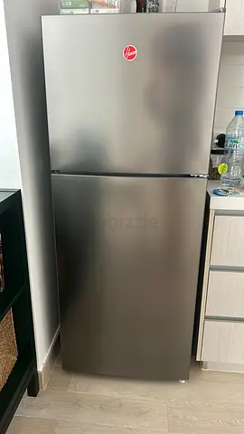 Used Stainless Steel Double-Door Refrigerator - Good Working Condition