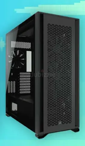 GAMING PC Case with Tempered Glass Side Panel (Black)