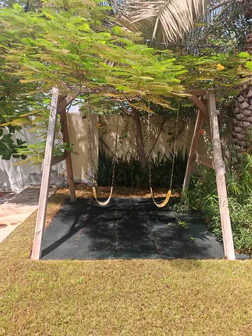 BoomTree Wooden Swing Set — Double Seat