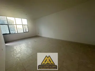 شقة غرفتين وصالة للإيجار السنوي | أبراج الفالكون الراشدية 2 عجمان | طابق عالي إطلالة مفتوحة | 3 بلكونات | 3 حمامات وخزائن حائط | باركن مجاني | 40,000