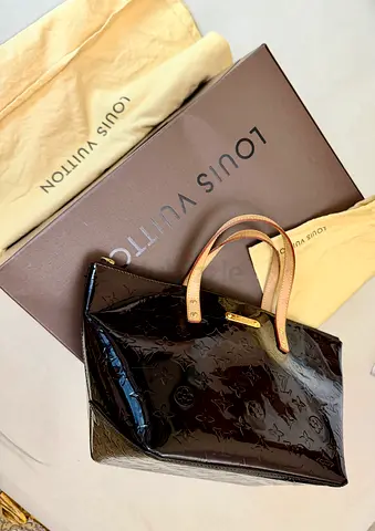 LOUIS VUITTON Vernis Bellevue GM Tote Amarante Bordeaux Authentic (with box & dust bags)