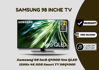 Samsung 98 Inch Neo QLED 120Hz 4K HDR Smart TV 98QN90D - Brand New -Warranty - Free Delivery All UAE