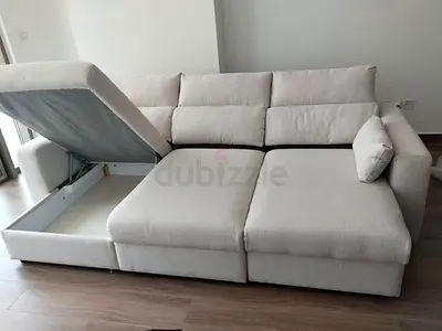 IKEA eskelstuna Lsahpe sofa bed with storage