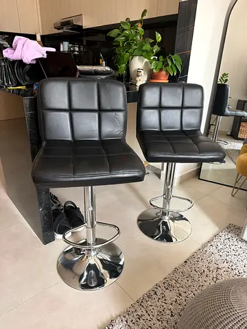 Leather Bar stools set of 2