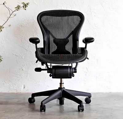 Herman Miller Ergonomic Black Mesh Office Chair - Adjustable Armrests & Lumbar Support