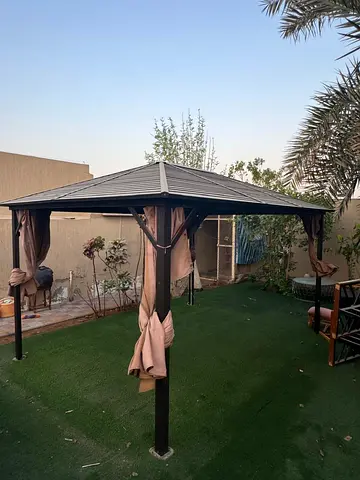 3x4m Outdoor Garden Gazebo with Complete Furniture Set