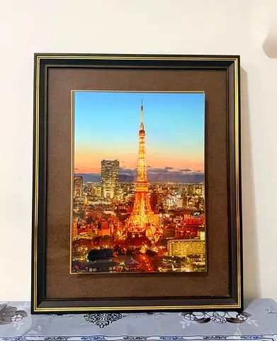 Framed Tokyo Tower Nightscape Photograph/Print