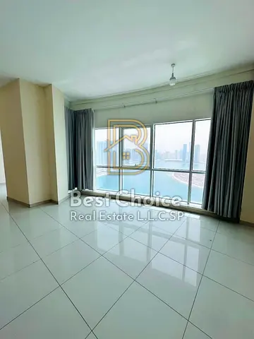 Free A/C, free gym, free pool, master maid's room, very spacious layout, family-friendly,0 prime first-row location on Al Khan Corniche, free parking.