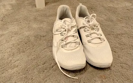 White casual sneakers, lightly used