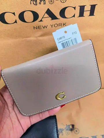 Coach small beige leather wallet/card holder - New