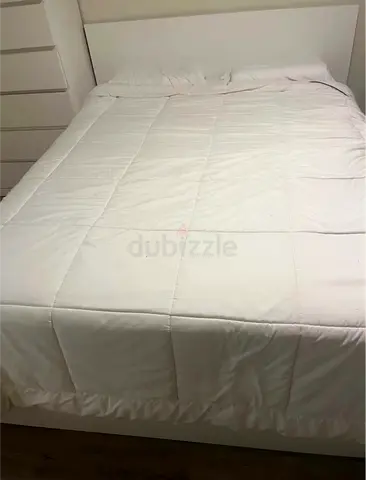 Ikea Queen size bed with mattress and storage drawers