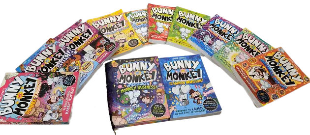 Original Bunny Monkey comic collection - 12 fun kids books, flawless condition